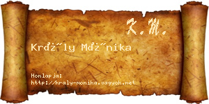 Krály Mónika névjegykártya